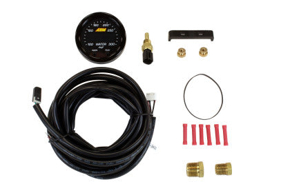 (TEMP GAUGE) AEM X-Series Temperature 100-300F Gauge Kit (ONLY Black Bezel and Water Temp. Faceplate)