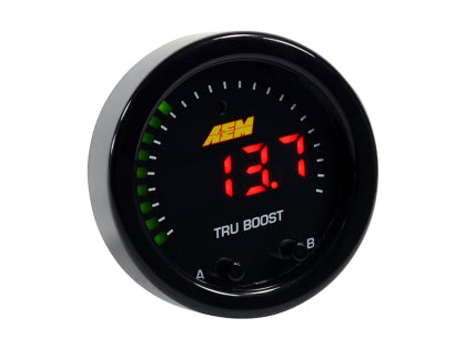 (BOOST CONTROLLER GAUGE) AEM X-Series Tru-Boost Controller Gauge w/ Boost Control Solenoid 80PSIg Internal MAP Sensor