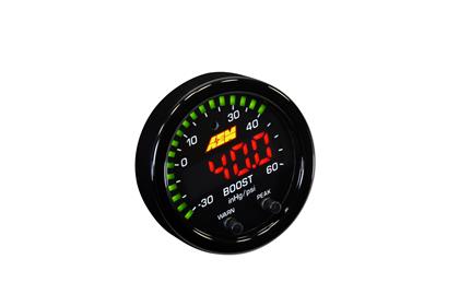 (BOOST GAUGE) AEM X-Series Boost Pressure -30inHg 60psi Gauge Kit