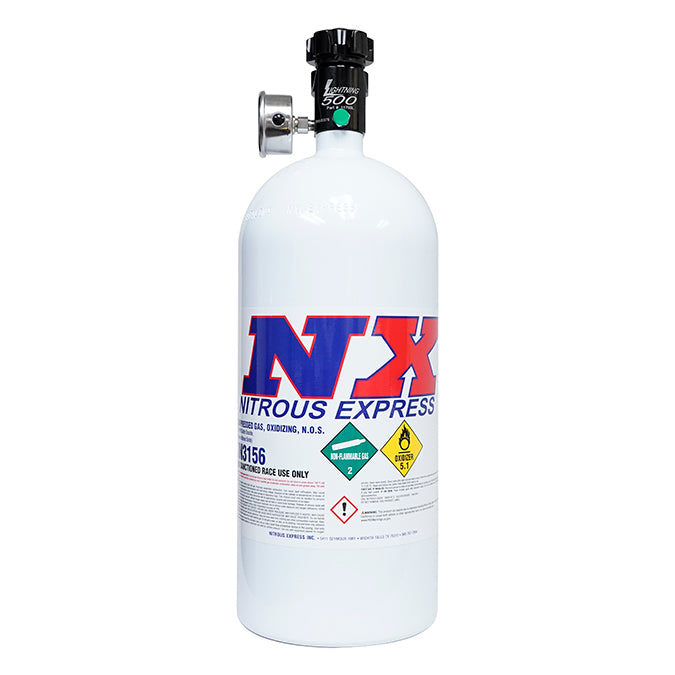 (Your Choice) Nitrous Express 10/15Lb Bottle w/Lightning 500 Valve