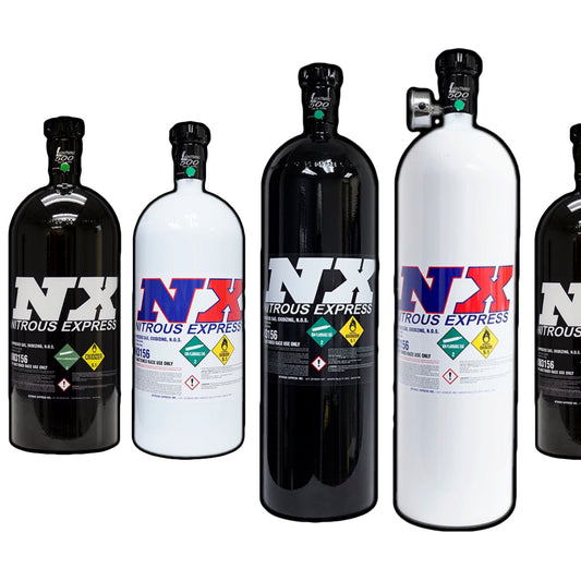 (Your Choice) Nitrous Express 10/15Lb Bottle w/Lightning 500 Valve