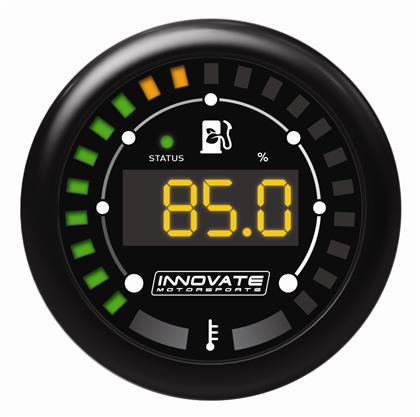(Ethanol Content Sensor) Innovate MTX-D Ethanol Content & Fuel Temp Complete Gauge Kit - Black Dial